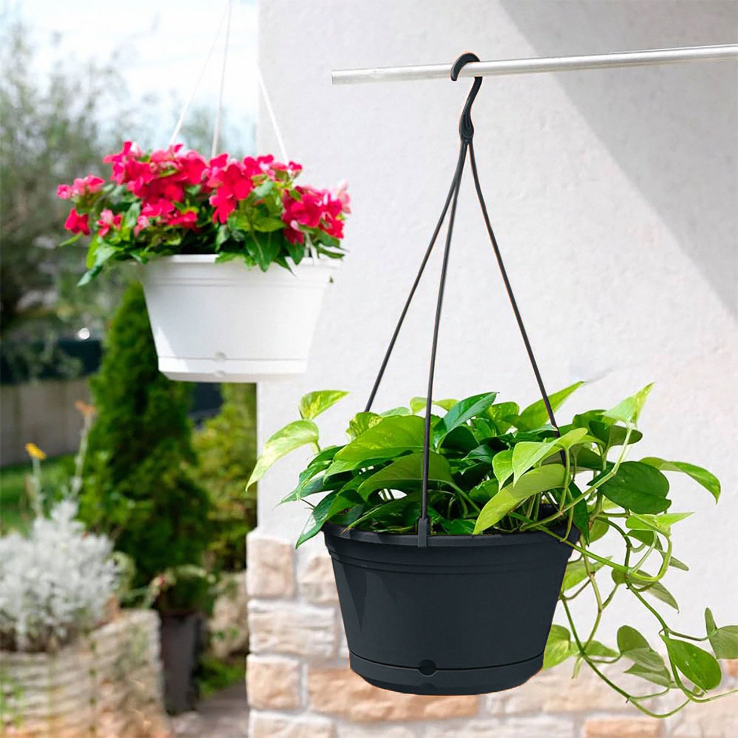 ქოთანი „ეარი" ⌀29სმ, მუქი ნაცრისფერი