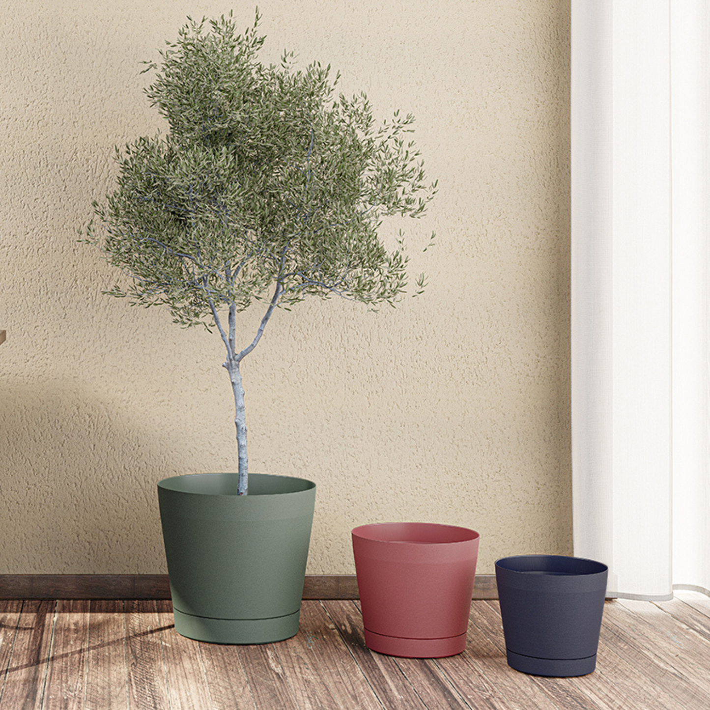 ქოთანი „ორიონი“ ⌀19/24სმ, მოყავისფრო ვარდისფერი