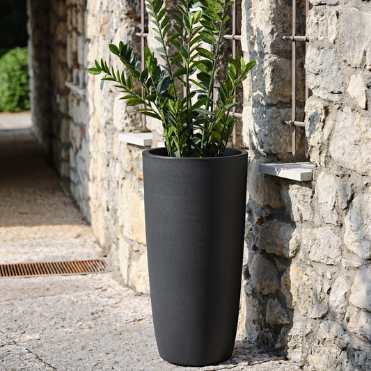 ქოთანი „დაფნე“ ⌀40სმ, ნახშირისფერი