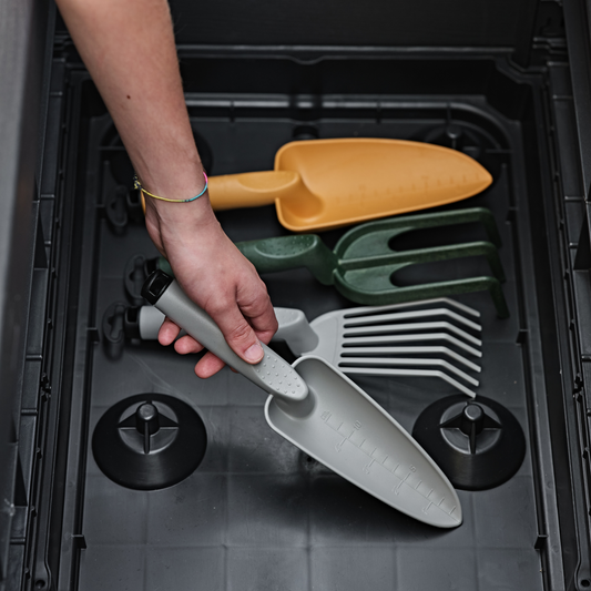 ვიწროპირიანი ხელის ნიჩაბი „გაია 01“, ღია ნაცრისფერი