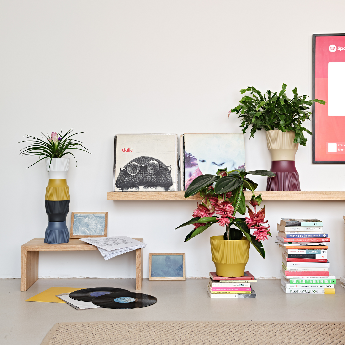 ქოთანი „მინი“ ⌀13/15/18სმ, მუქი ნაცრისფერი