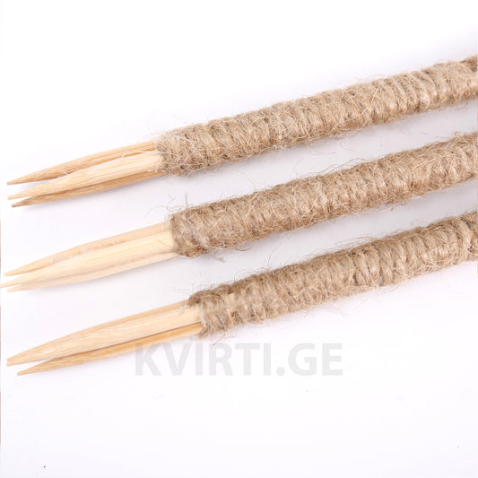 3 ცალი მცენარის ხის საყრდენი ჩხირი, 40 სმ