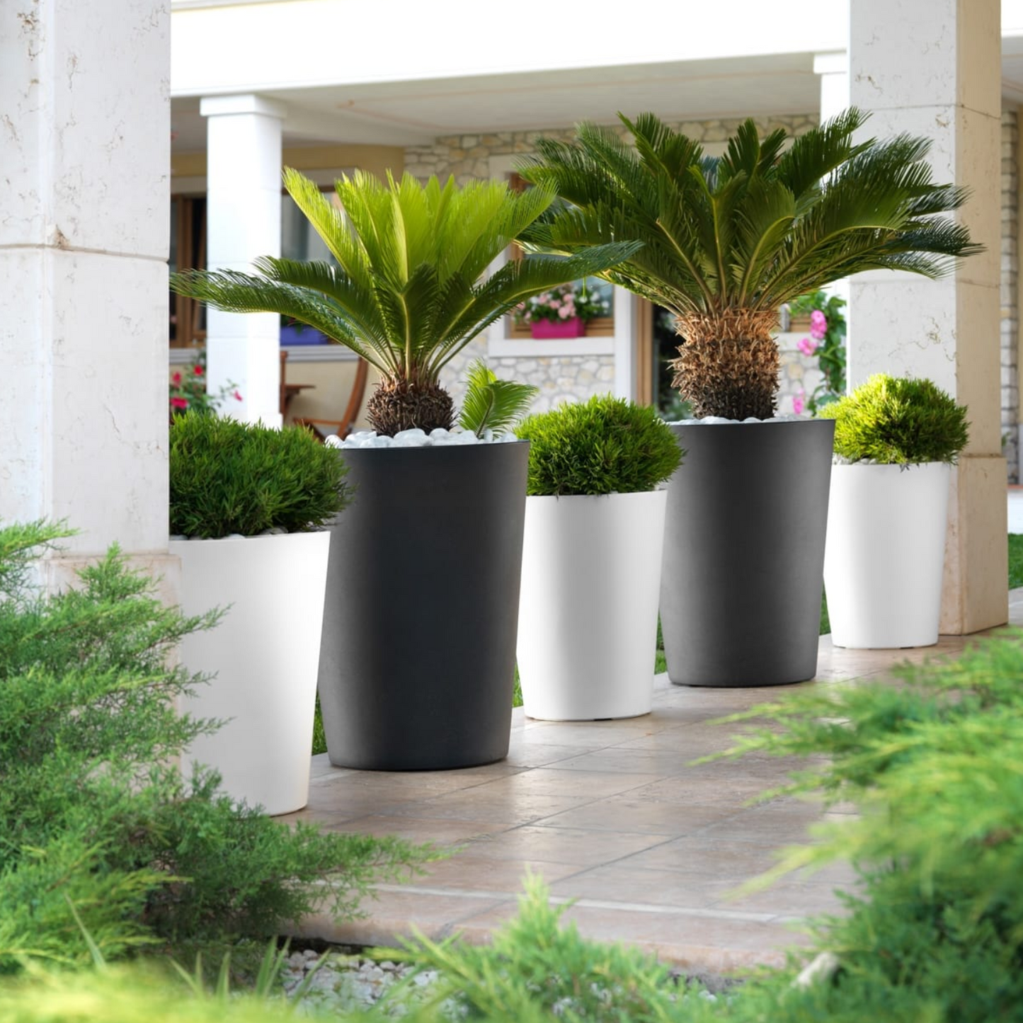 ქოთანი „ზამორა“ ⌀43/50სმ, თეთრი