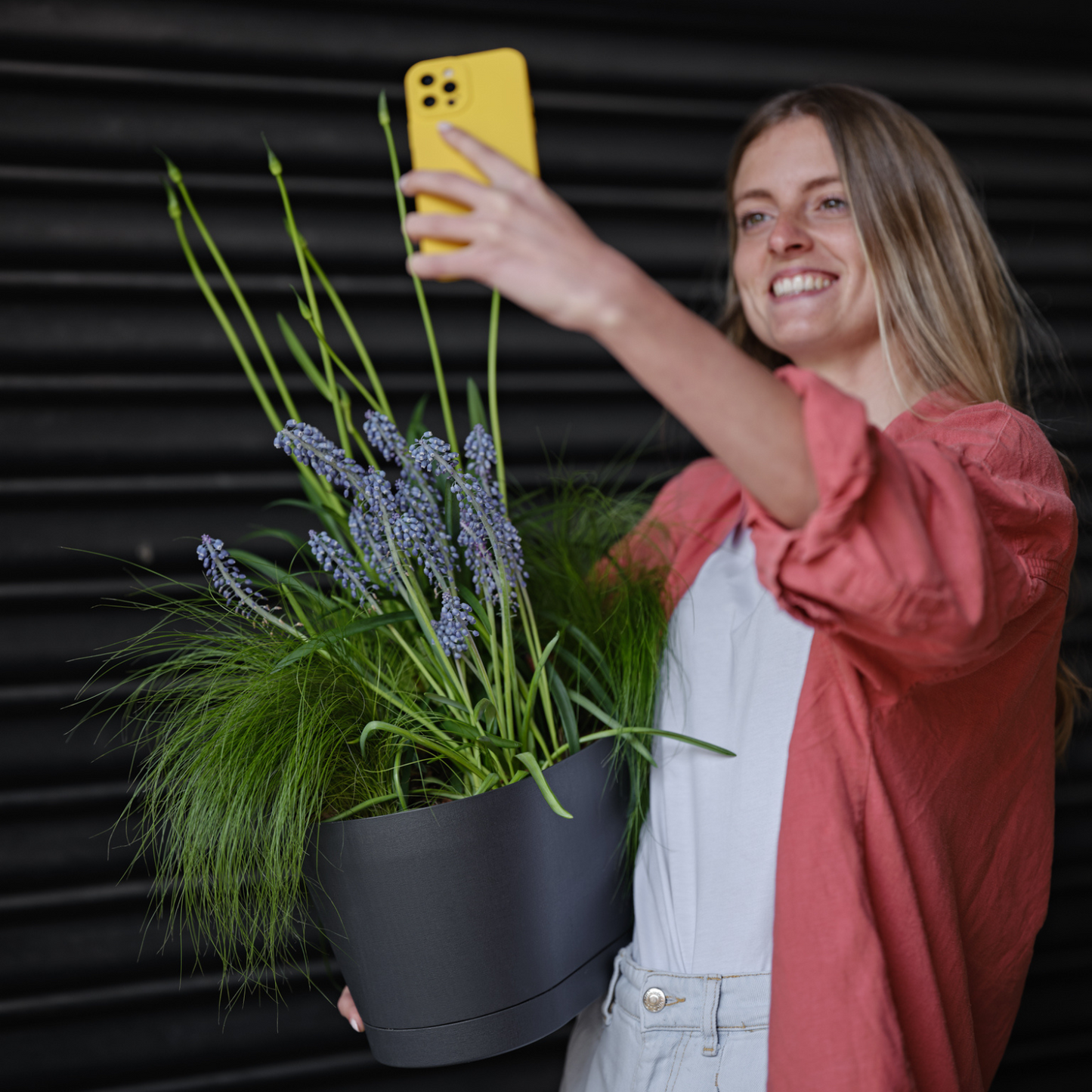 Flowerpot VEGA 40cm ASH