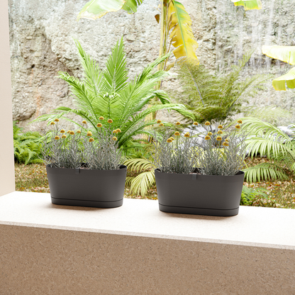 Flowerpot VEGA 40cm ASH