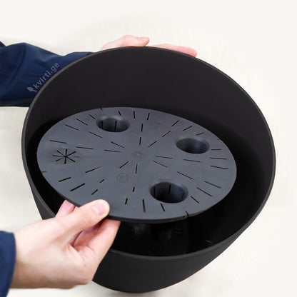 ქოთანი „ბაიონი“ ⌀30/35სმ, მუქი ნაცრისფერი