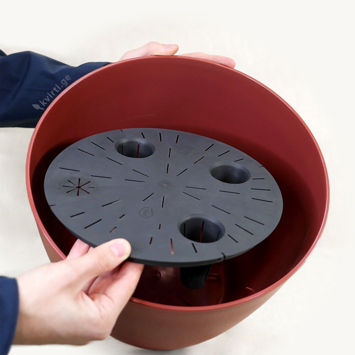 ქოთანი „ბაიონი“ ⌀30/35სმ, მოყავისფრო ვარდისფერი