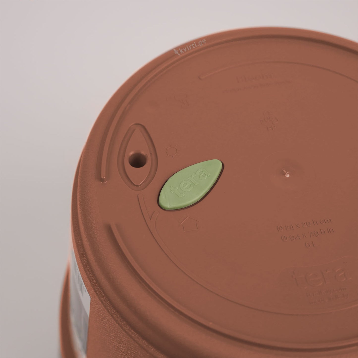 ქოთანი „ბლუმი“ ⌀19/24/29სმ, თიხისფერი