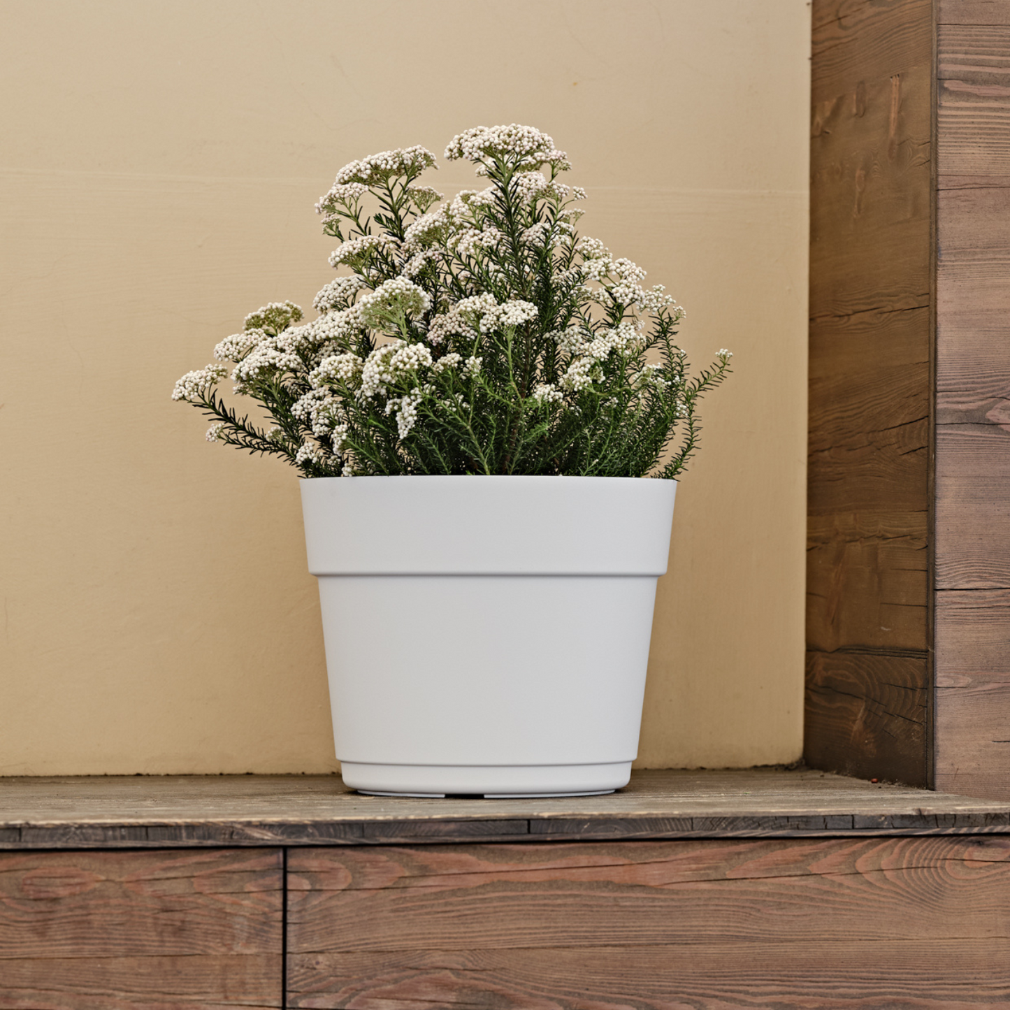 ქოთანი „ბლუმი“ ⌀19/24/29სმ, თეთრი