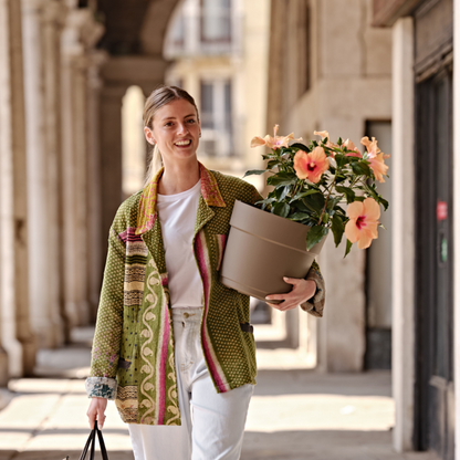 ქოთანი „ბლუმი“ ⌀19/24/29სმ, ღია ყავისფერი