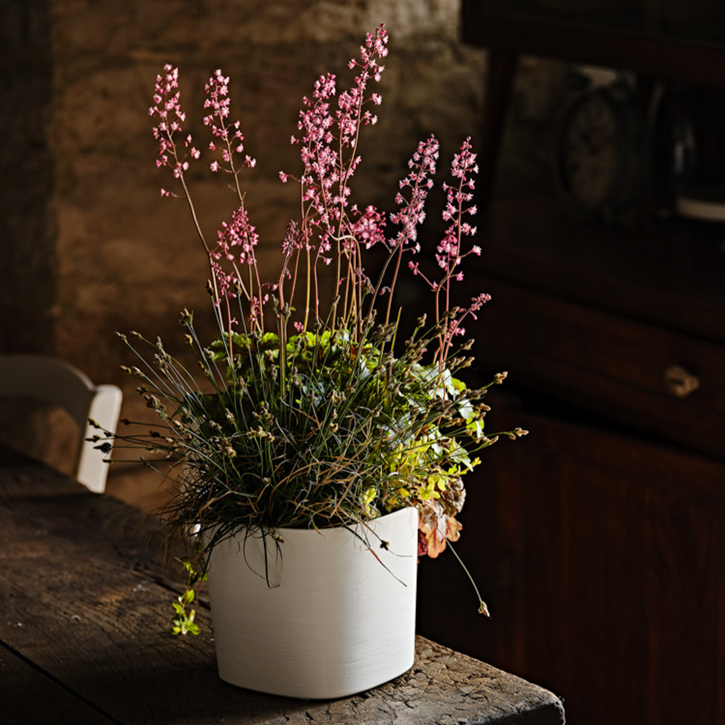 ქოთანი „კაპრი“ 19/24სმ, თეთრი