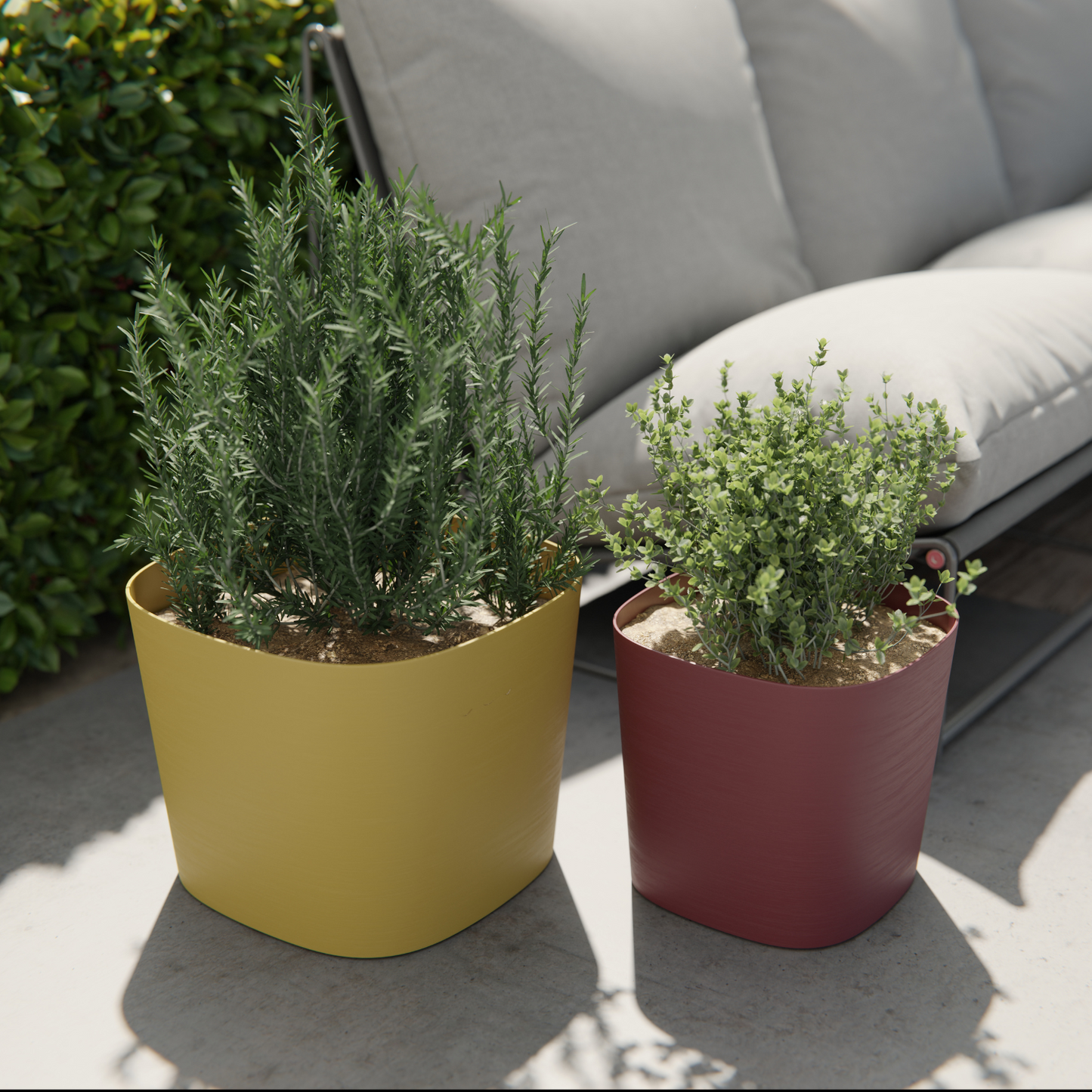 ქოთანი „კაპრი“ 29სმ, მდოგვისფერი