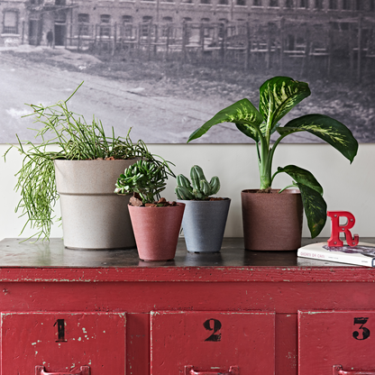 ქოთანი „კაპრი“ 19/24სმ, ყავისფერი ხის ფაქტურით