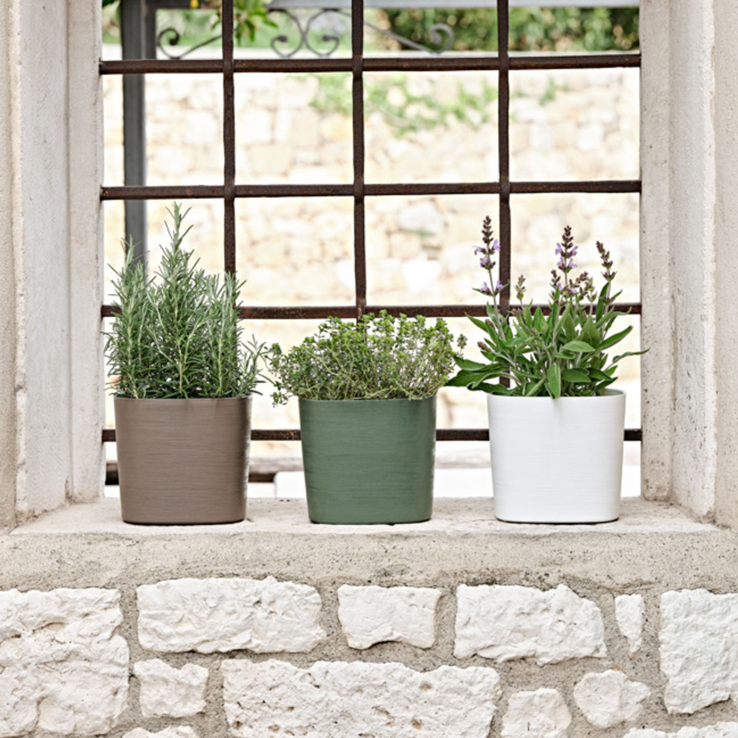 ქოთანი „კაპრი“ 38სმ, ღია ყავისფერი