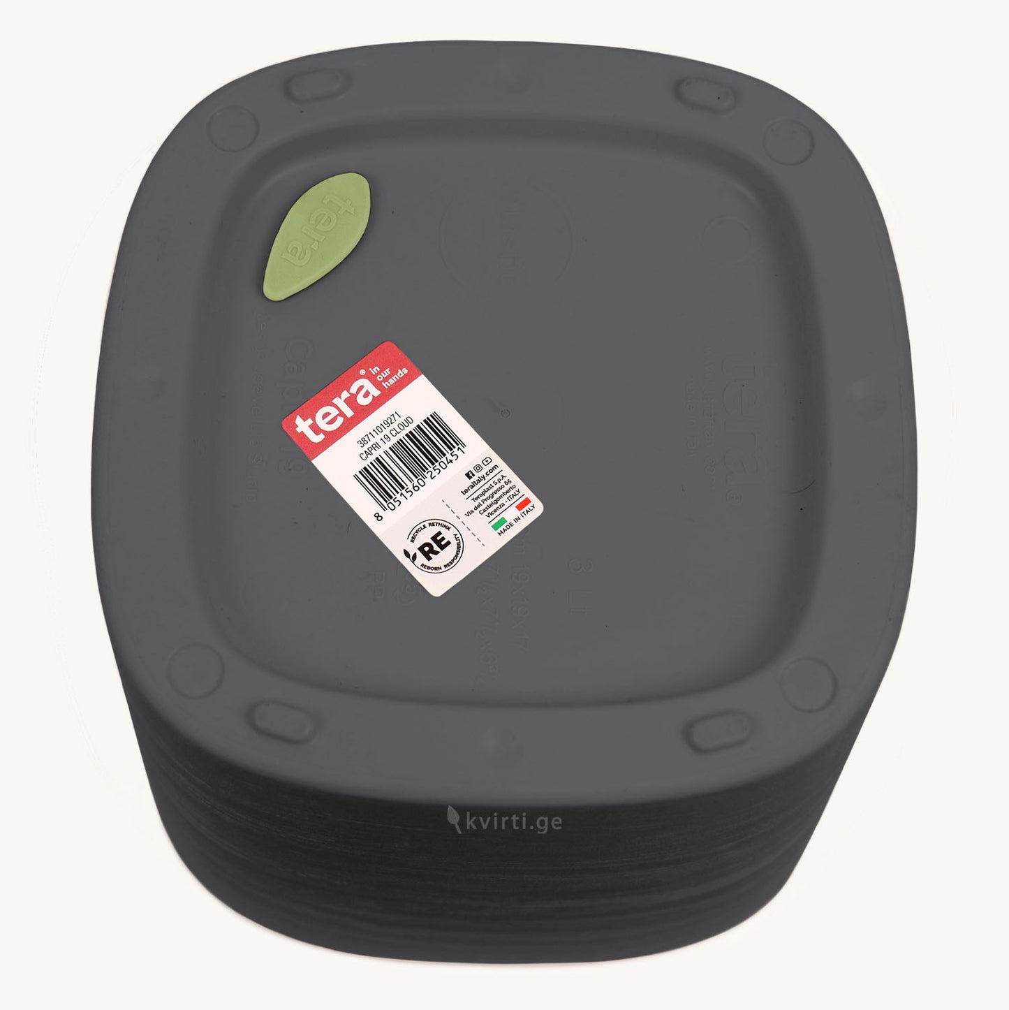 ქოთანი „კაპრი“ 19/24/29სმ, შავი