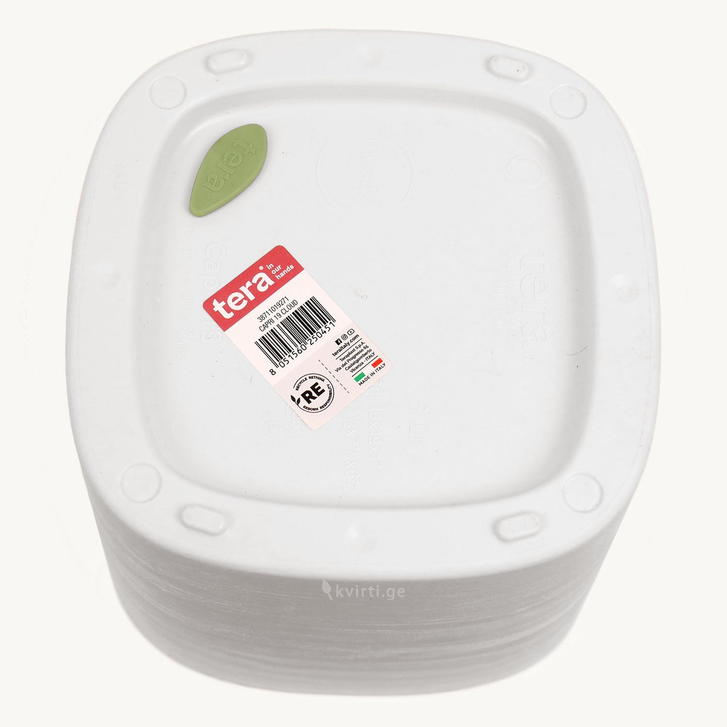 ქოთანი „კაპრი“ 19/24სმ, თეთრი