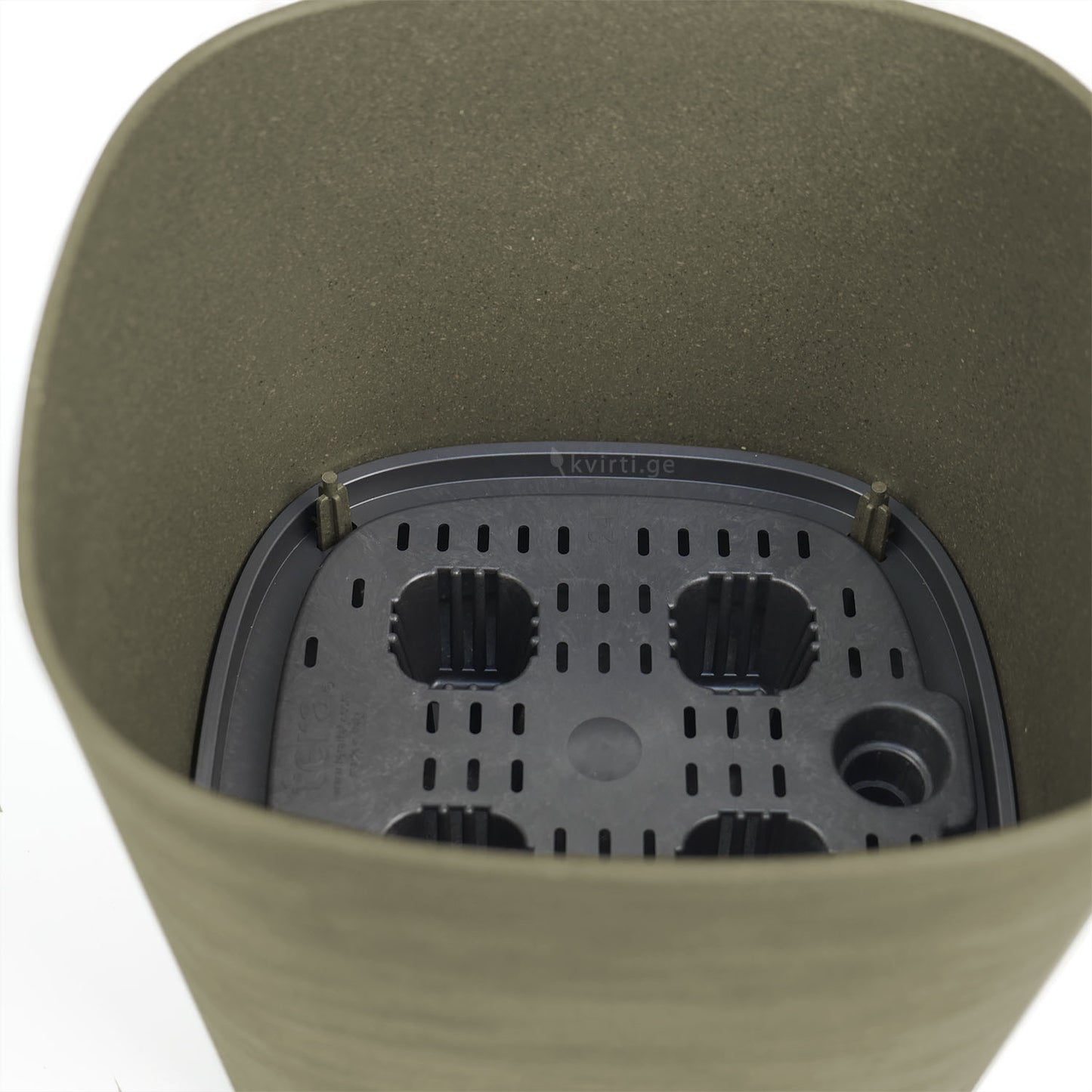 ქოთანი „კაპრი“ 19/24სმ, მომწვანო ნაცრისფერი ხის ფაქტურით