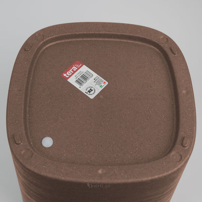 ქოთანი „კაპრი“ 19/24სმ, ყავისფერი ხის ფაქტურით