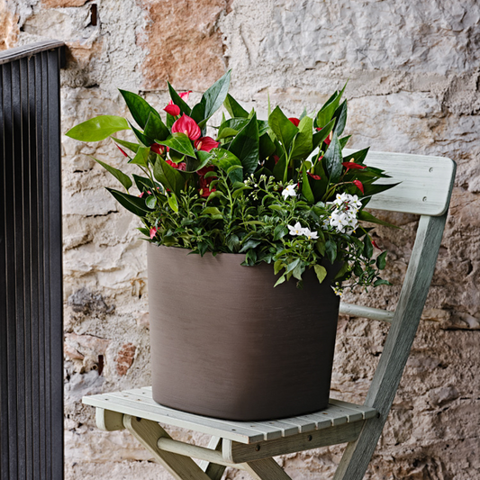 ქოთანი „კაპრი“ 38სმ, ღია ყავისფერი