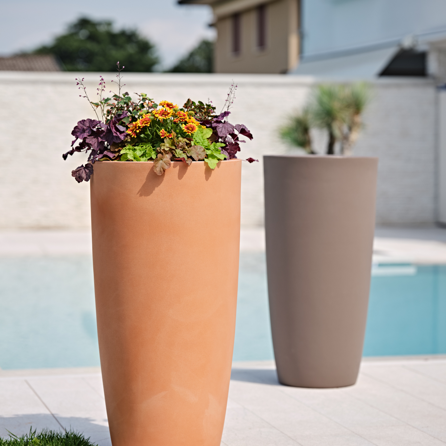 ქოთანი „დაფნე“ ⌀40სმ, რძიანი ყავისფერი