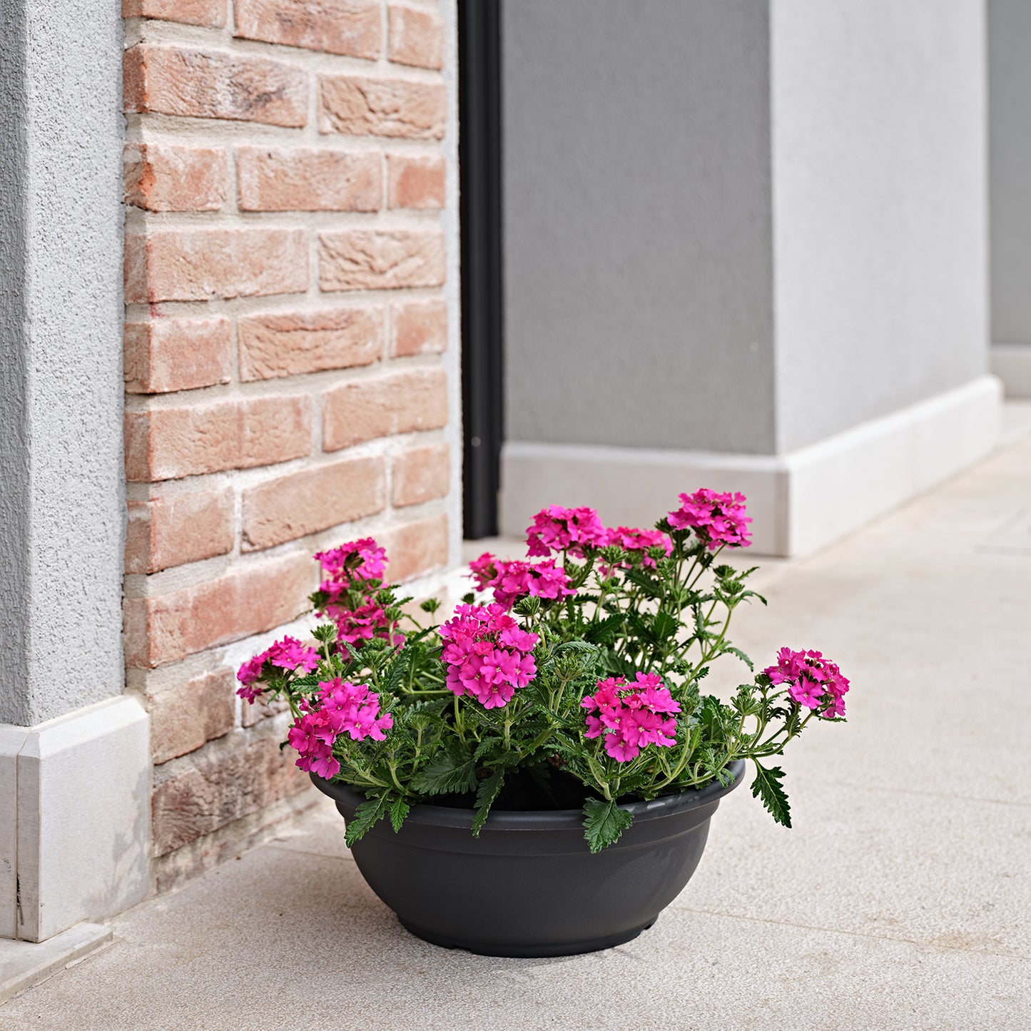 ქოთანი „ებლა“ ⌀32/44სმ, მუქი ნაცრისფერი