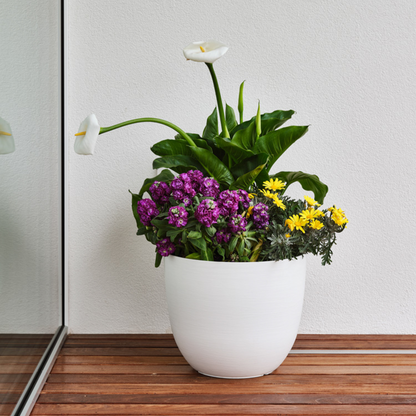 ქოთანი „ოვერი" ⌀28/38/48სმ, თეთრი