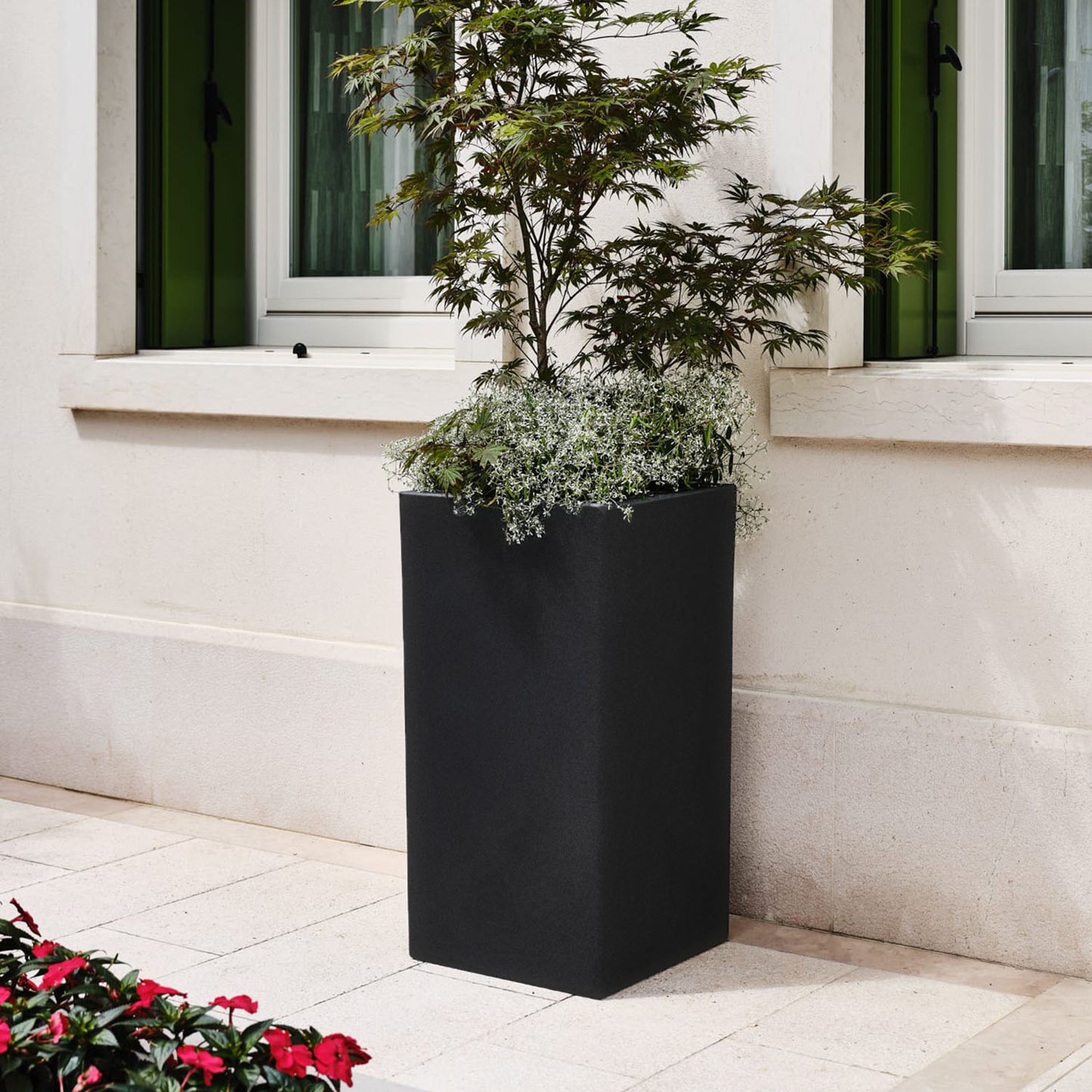 ქოთანი „სკიო კუბი ალტო“ 80სმ, ნახშირისფერი