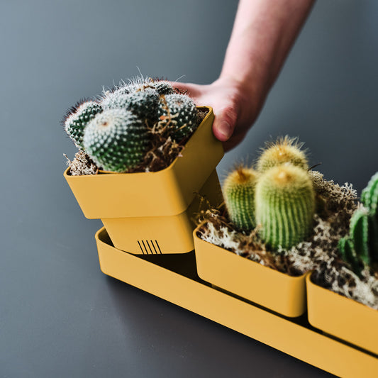 ქოთნების ნაკრები „სიერა“ 48სმ, ყვითელი