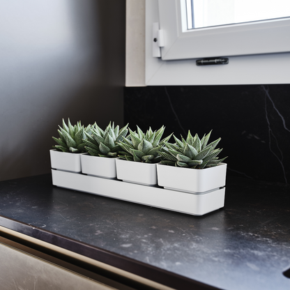 Flowerpots set SIERRA 38/48cm SNOW