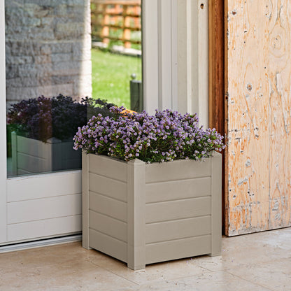 ყვავილების ქოთანი „ტრამა 001“ 42სმ, კრემისფერი