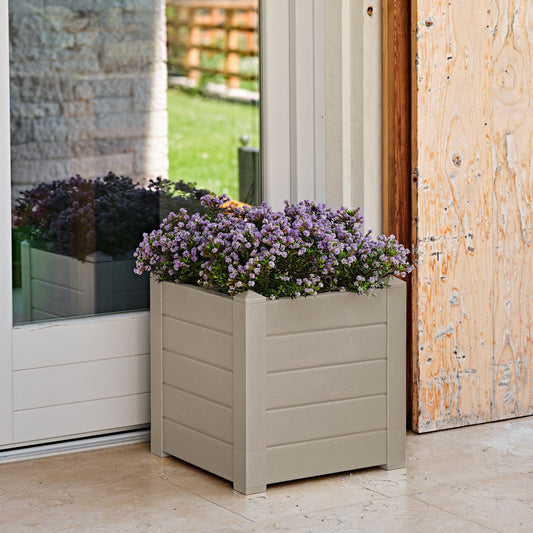 ყვავილების ქოთანი „ტრამა 001“ 42სმ, კრემისფერი