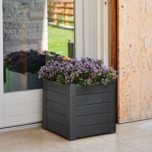 ყვავილების ქოთანი „ტრამა 001“ 42სმ, მუქი ნაცრისფერი