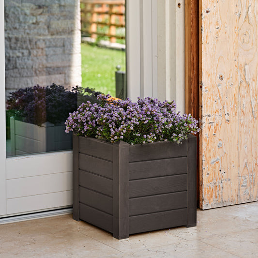 ყვავილების ქოთანი „ტრამა 001“ 42სმ, მუქი ყავისფერი