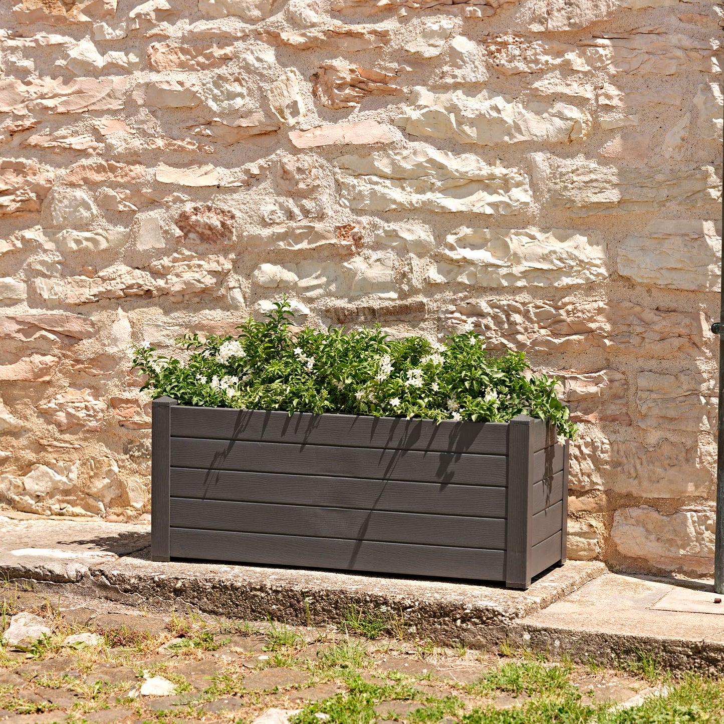 Flowerpot TRAMA 002 100cm MOKA