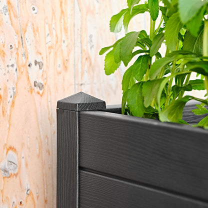 ყვავილების ქოთანი „ტრამა 001“ 42სმ, მუქი ნაცრისფერი