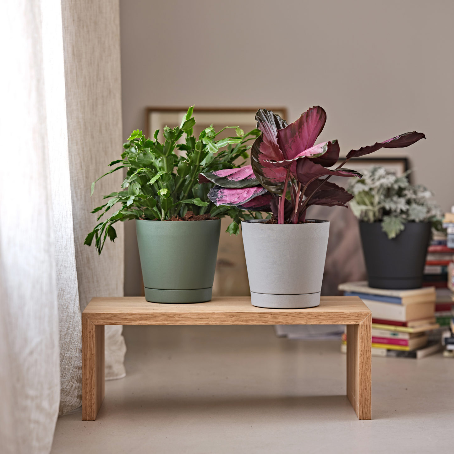 ქოთანი „ორიონი“ ⌀19/24/29სმ, ღია ნაცრისფერი