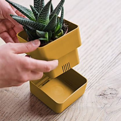 Flowerpot VELETA 9/12cm CURRY