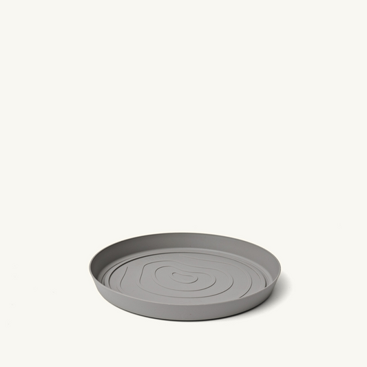 ქოთნის თეფში „ორმა“ ⌀17/21/25სმ, ღია ნაცრისფერი